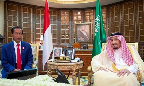 خادم الحرمين الشريفين يعقد جلسة مباحثات مع الرئيس الأندونيسي