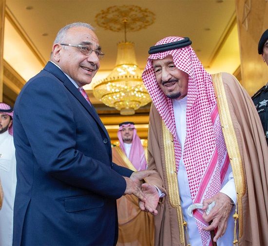 خادم الحرمين الشريفين يعقد جلسة مباحثات مع رئيس الوزراء العراقي