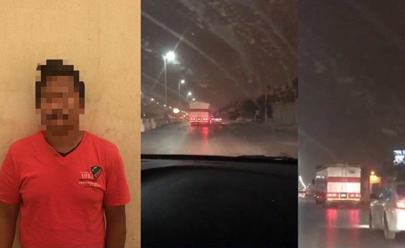 شرطة الرياض: سائق الشاحنة المتهور كان بحالة غير طبيعية