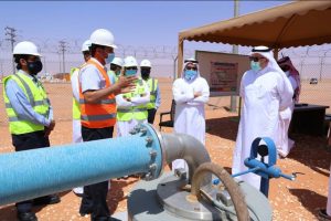 الوزير الفضلي يتفقد سير العمل بمشروع نقل المياه المحلاة إلى محافظة الخرج ومحطتي سعد 1 وسعد 2
