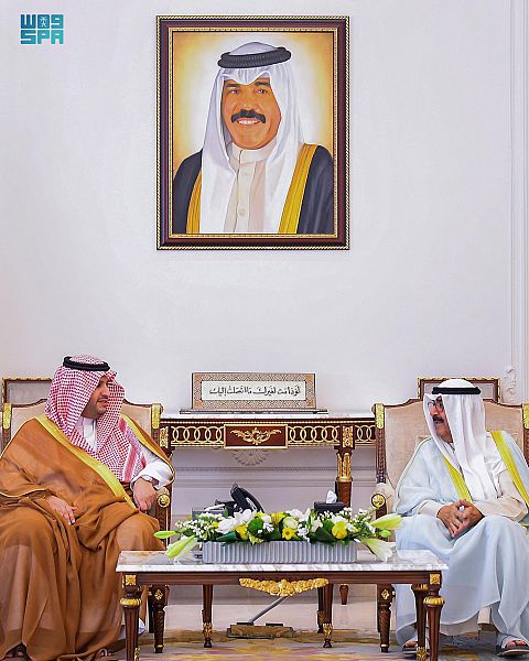 ولي عهد دولة الكويت يلتقي الأمير تركي بن محمد بن فهد